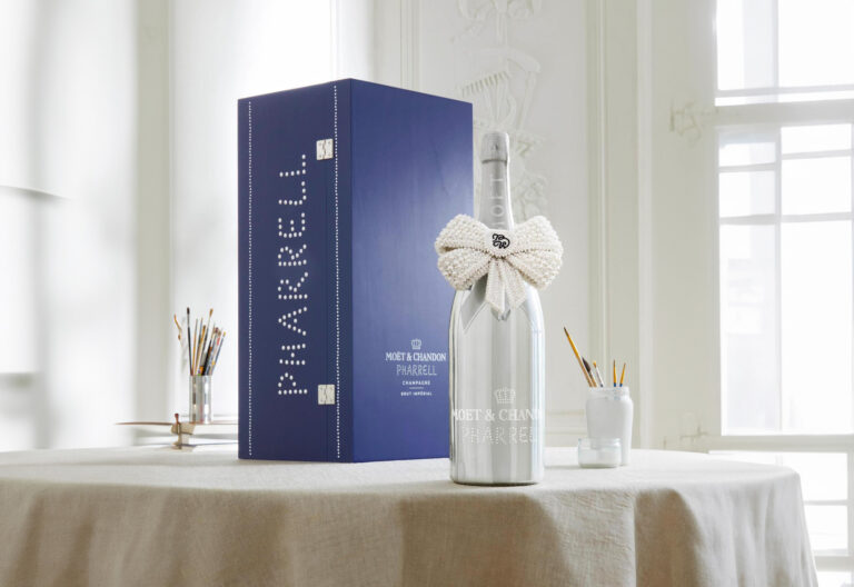 pharrell williams redessine les bouteilles de champagne pour moët & chandon