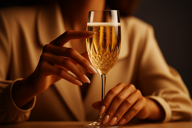 les astuces pour bien tenir un verre de champagne