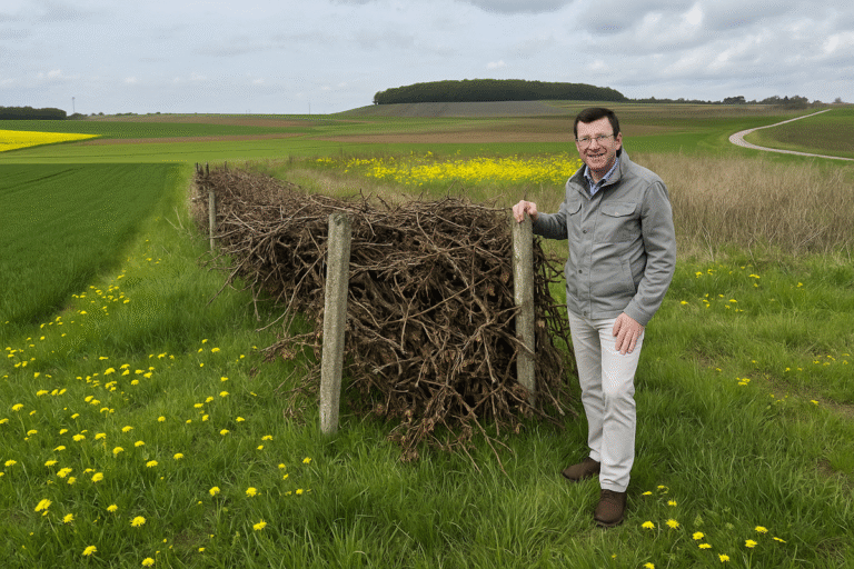 du bois mort : comment les vignerons de champagne utilisent les haies sèches pour favoriser la biodiversité