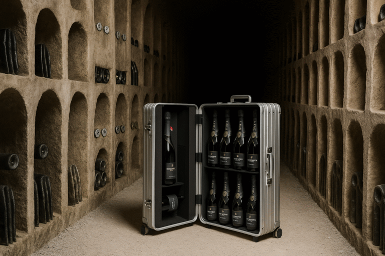 moët & chandon dévoile un coffret exclusif de champagnes en collaboration avec rimowa